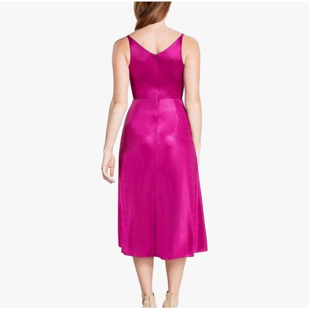 Dress the Population Serafina Midi Dress in Dark Magenta Size Large - Picture 2 of 15